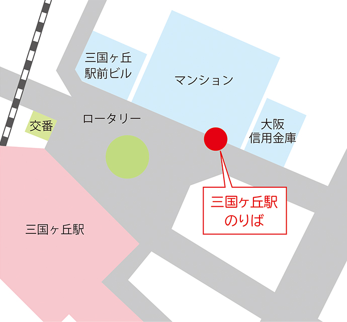 三国ケ丘駅のりば 地図