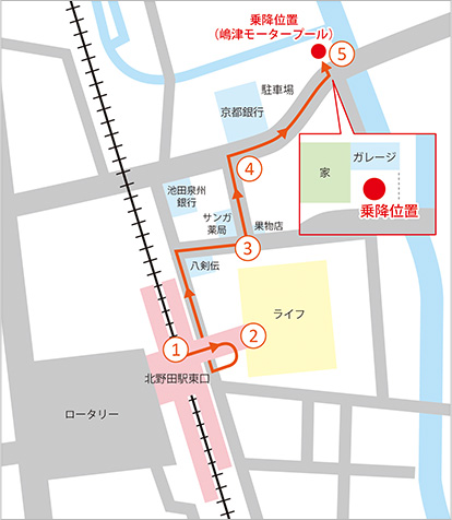 北野田駅のバス停留所 地図